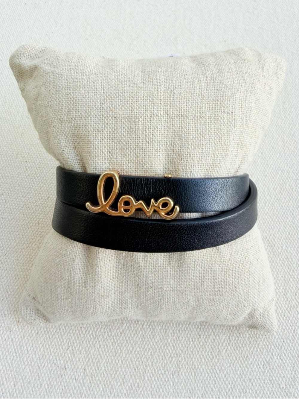 *Gold Script Love Bracelet Charm Set* KEEP COLLECTIVE Retired